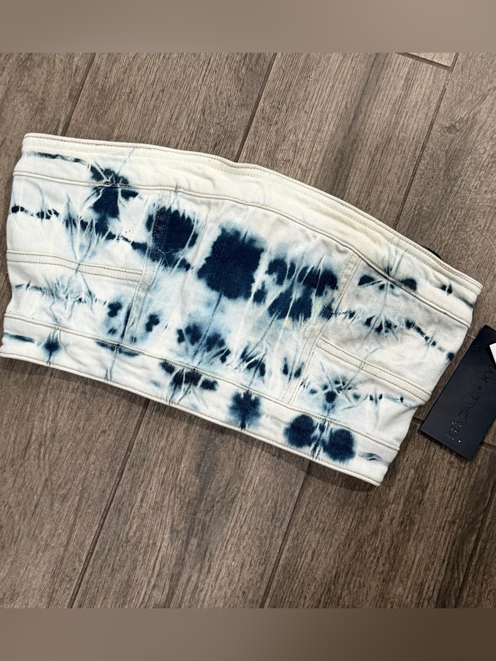 NWT Kendall + Kylie Denim Cotton Tube Top - Picture 2 of 6